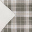 Riva Home Braemar Check Sherpa Fleece Throw in green and natural tones, showing a soft checked design