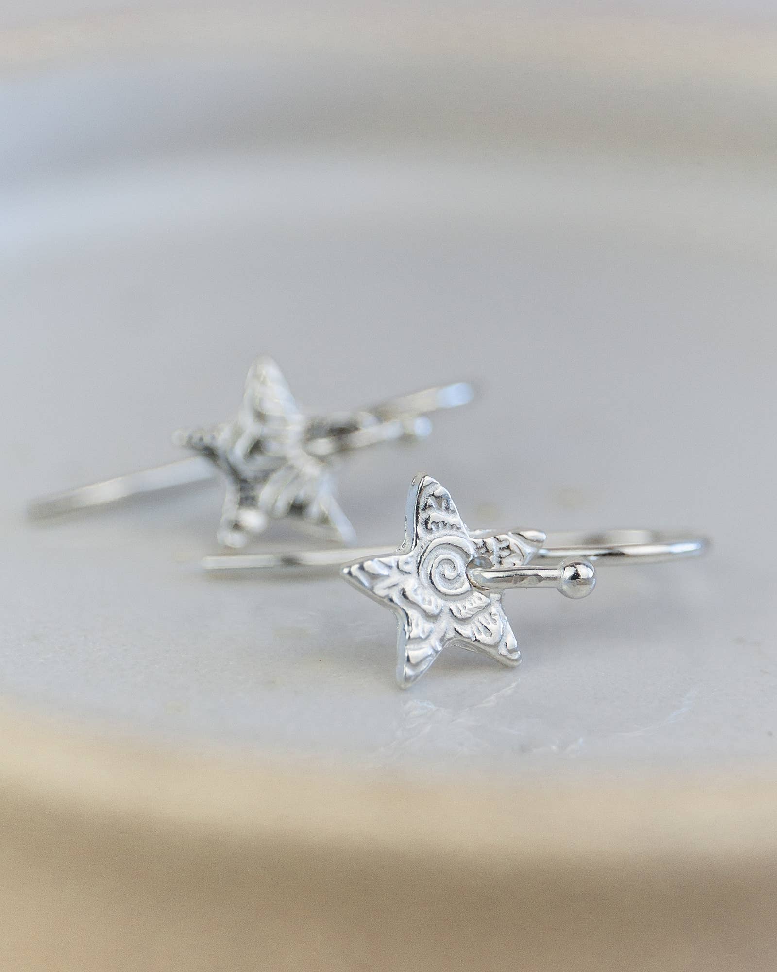 Sterling Silver Mini Textured Earrings