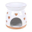 Beige Heart Print Oil Burner