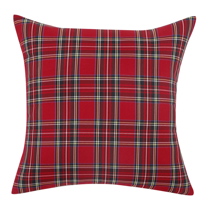 Red Tartan Check Cushion Cover