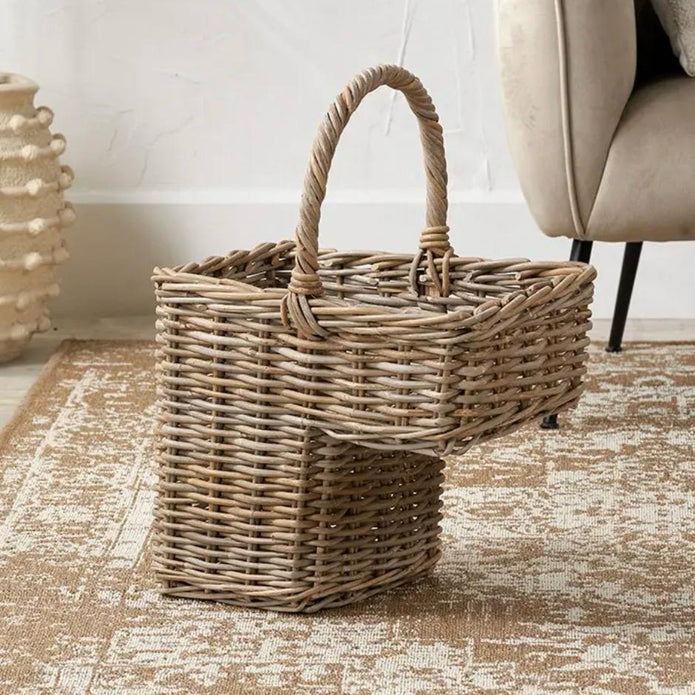 Burley Rattan Stair Basket