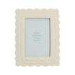 Cream Scalloped Resin Picture Frame
