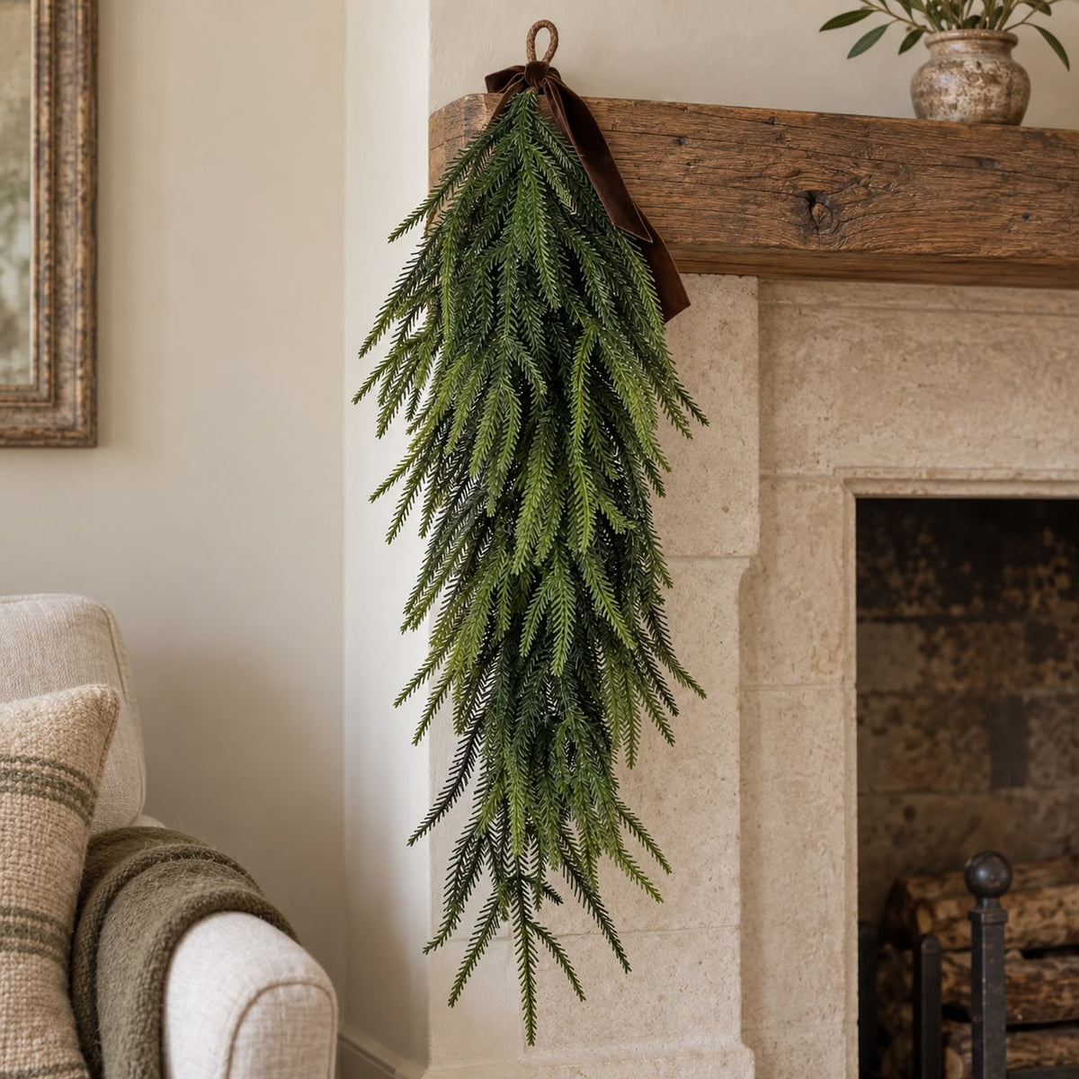 Artificial Luxury Green Spruce Norfolk Swag