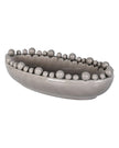 Oval Extra Large Grey Bobble Edged Bowl