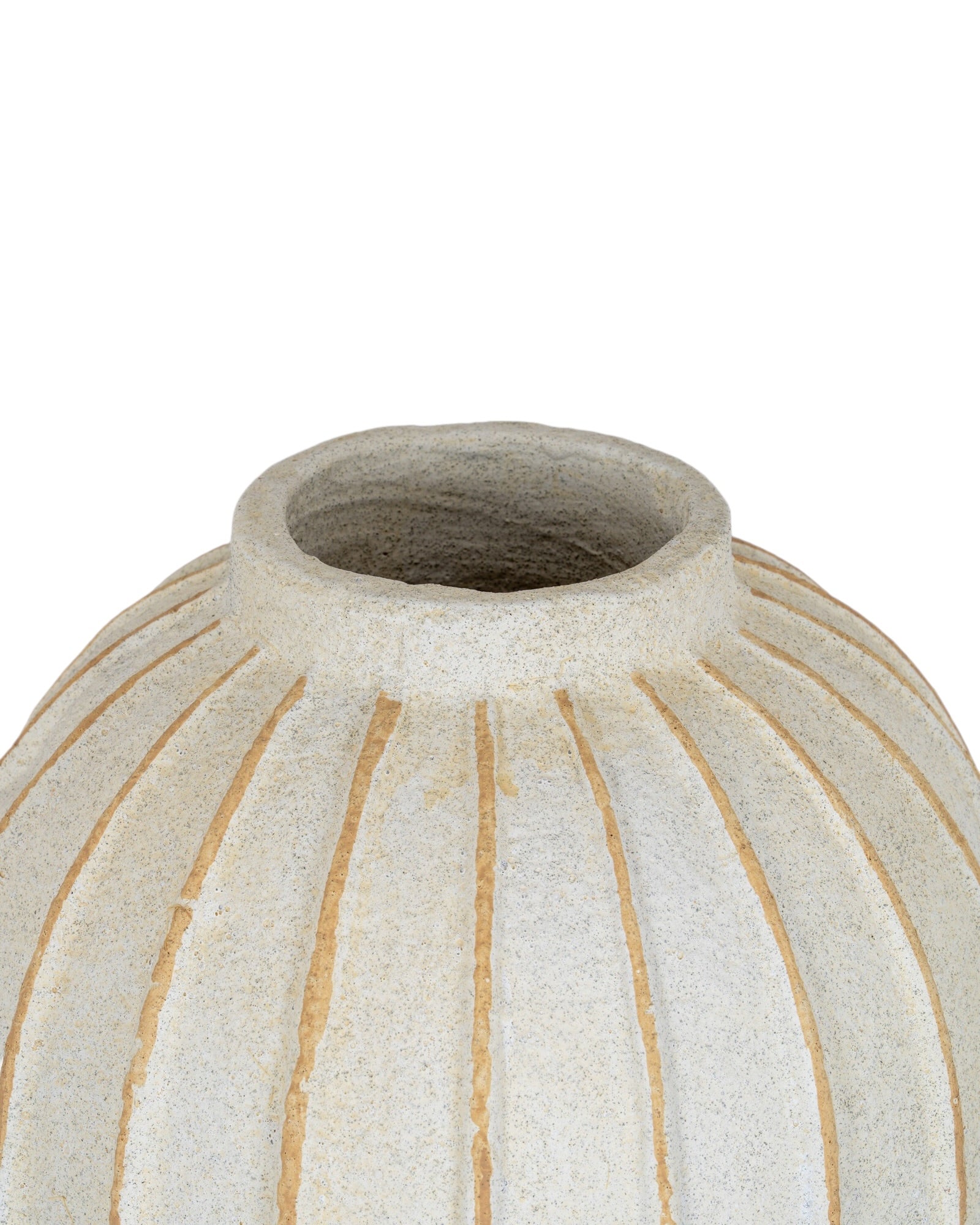 Decorative Globe Striped Vase by Hill Interiors, stylish home décor piece with a globe-inspired striped design.