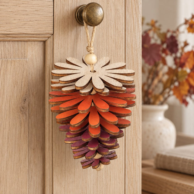 Hanging Wooden Acorn Decoration – product view 2