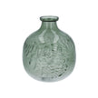 Green Glass Fern Ball Vase