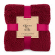Burgundy Teddy Throw Blanket – Cosy Autumn & Winter Soft Furnishing