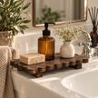 Dark Wood Scallop Riser Tray