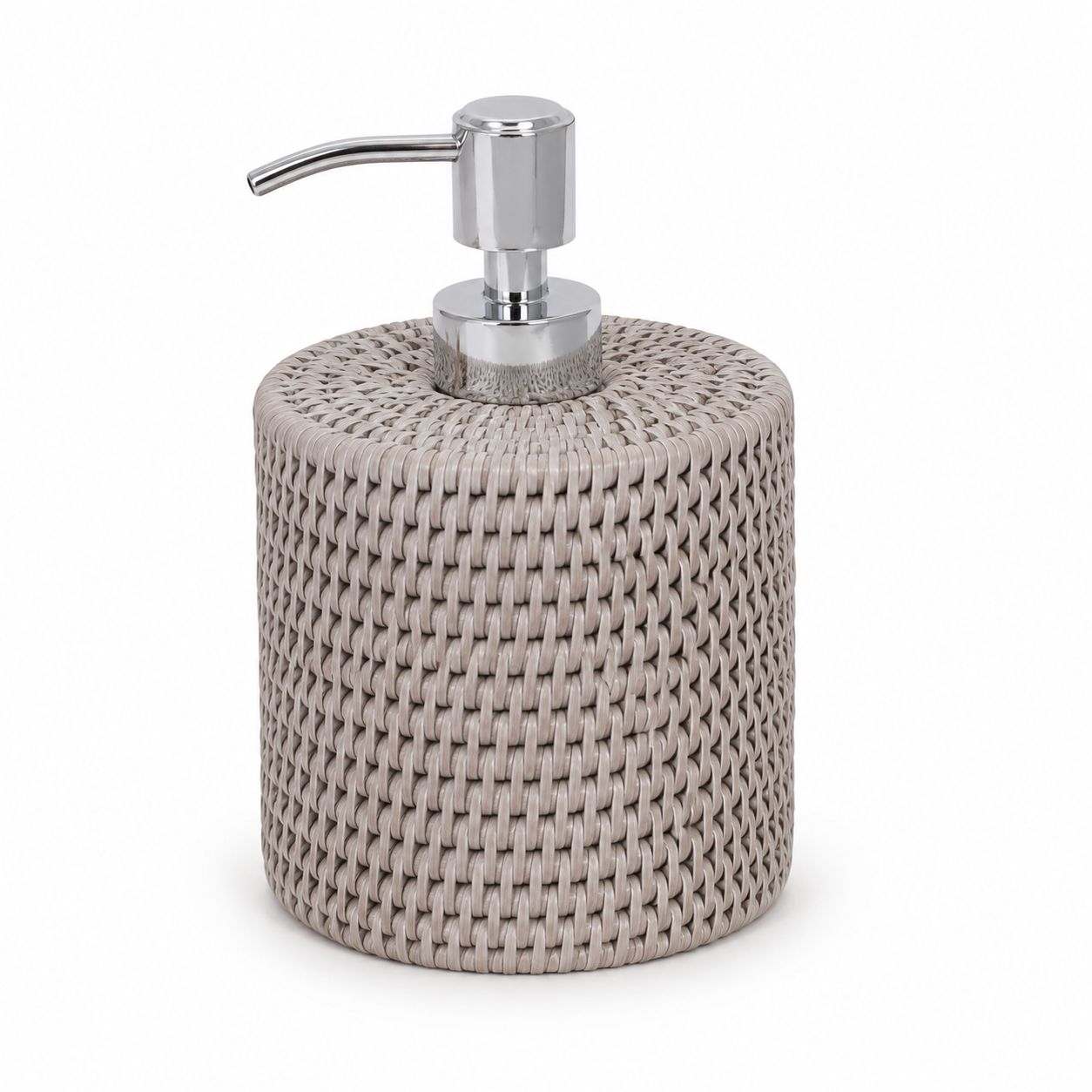 Wickham Rattan Soap Dispenser With Ceramic Bottle