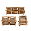 Autumn wooden coastal tealight candle holder by Sifcon, featuring a rustic design with natural wood and coastal accents for cozy decor