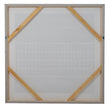 Sola Large Neutral Picture In Frame, rear view of the framed canvas and wooden braces