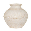 Olympia Stone Matt Vase, small cream stone vase against white