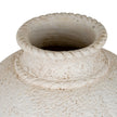 Olympia Stone Matt Vase, close-up of the vase neck and rope-like rim detail