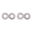 Keira Plated Clear Cubic Zirconia Infinity Stud Earrings