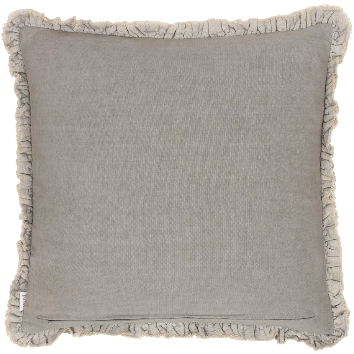 Taupe washed cotton velvet cushion cover from Riva Home with soft, textured fabric and elegant design for cozy home decor.