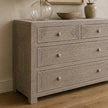 Wickham Rattan Large Rectangular Chest Of Drawers, close-up of the woven chest and four drawer fronts