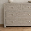 Wickham Rattan Large Rectangular Chest Of Drawers, close-up of the pale woven drawer fronts