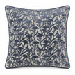 Navy Blue Velvet Floral Print Cushion Cover