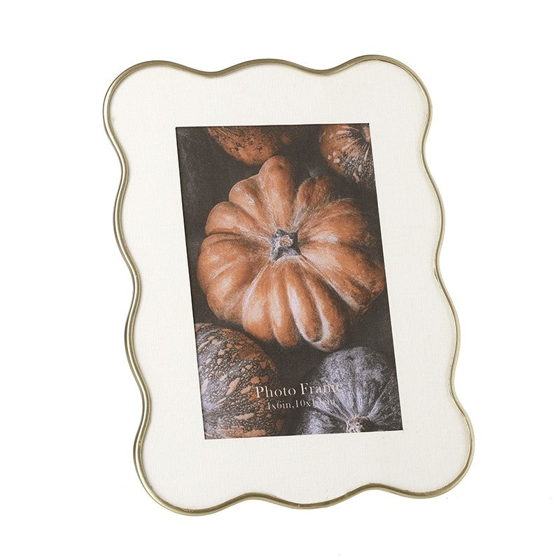 Metal Gold Edge Pumpkin Photo Frame