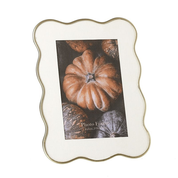 Metal Gold Edge Pumpkin Photo Frame
