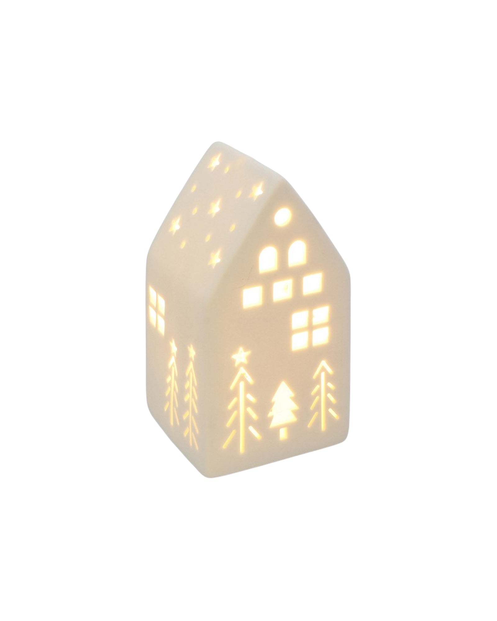 White Christmas Light Up LED House