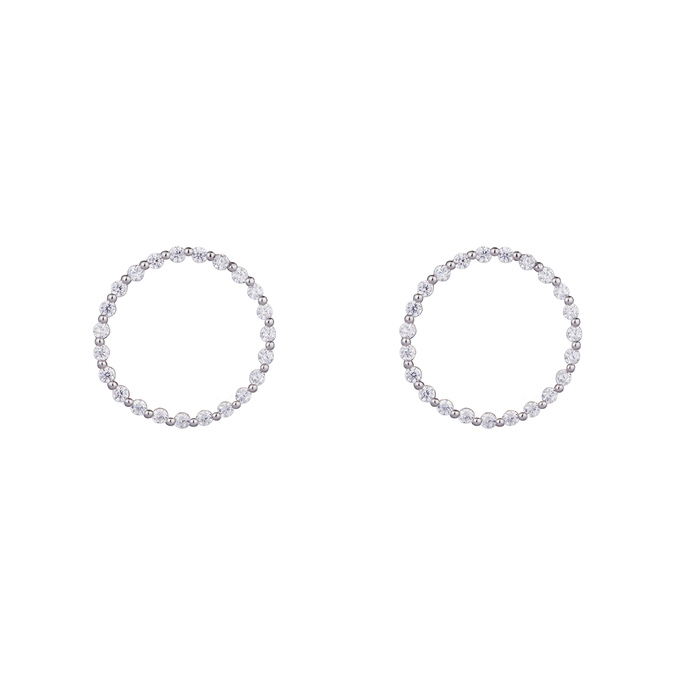 GEO Cubic Zirconia Stud Earrings