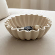 Small Barbuda Cream Wavy Bowl