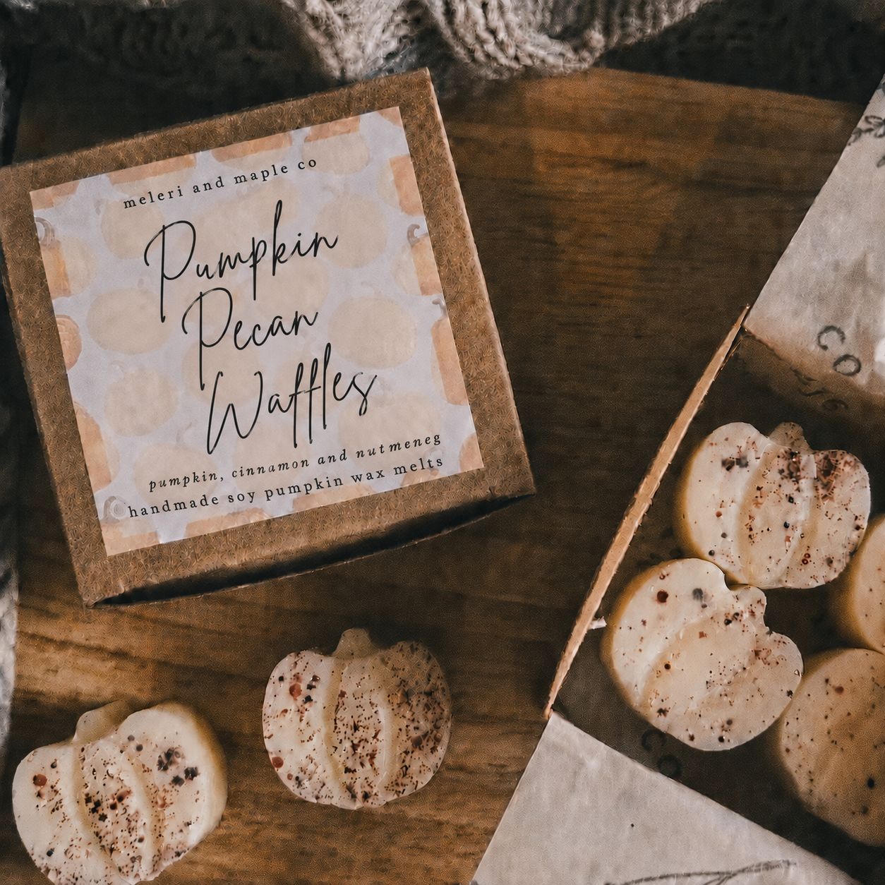 Scented Wax Melt Autumn Pumpkin Patch Box - Pumpkin Pecan Waffles