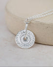 Sterling Silver Talisman Spinner Pendant Necklace