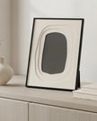 Wavy Black Colour Photo Frame White Border