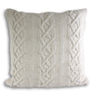 Aran Cable Knit Cream Cushion Cover