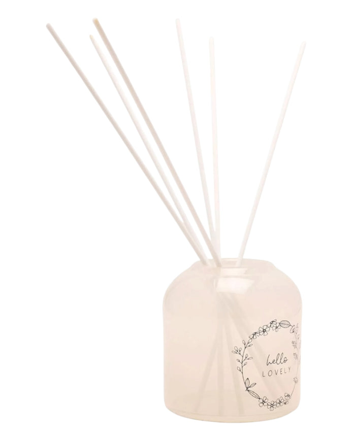 Beige Moments Clear Glass Reed Diffuser -  Hello Lovely