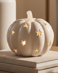 Ceramic Tealight Candle Holder Pumpkin