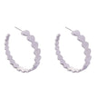 Eternal Hoop Contemporary Heart Stud Earrings