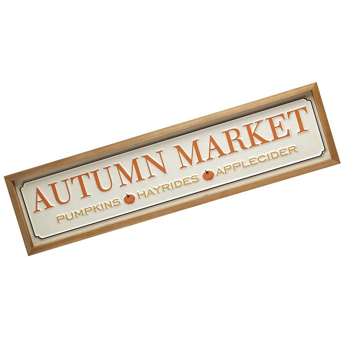 Long Autumn Market Pumpkin Sign