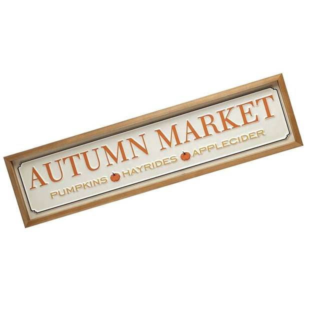 Long Autumn Market Pumpkin Sign