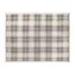 Riva Home Braemar check sherpa fleece throw in green and natural tones
