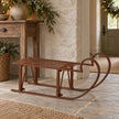 Rustic Metal Christmas Sleigh Decoration