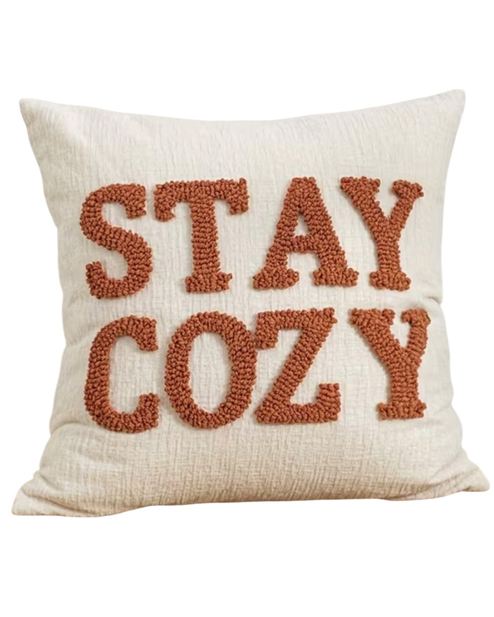 Stay Cozy Orange Cushion Cover