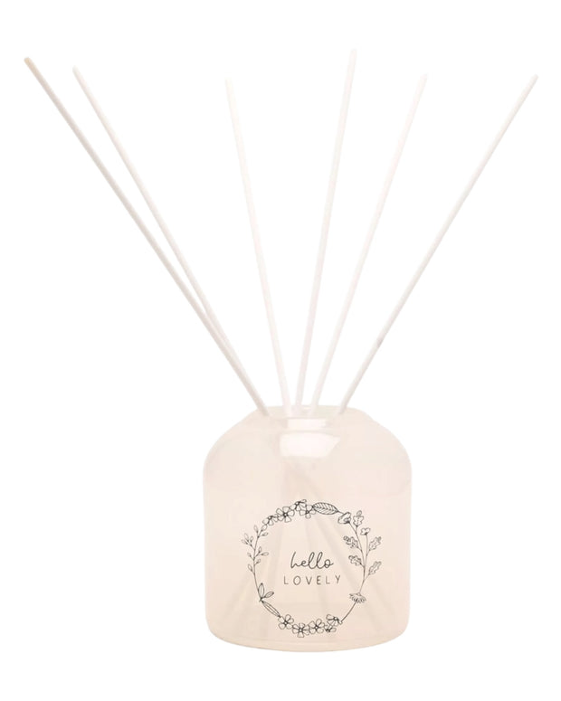 Beige Moments Clear Glass Reed Diffuser -  Hello Lovely