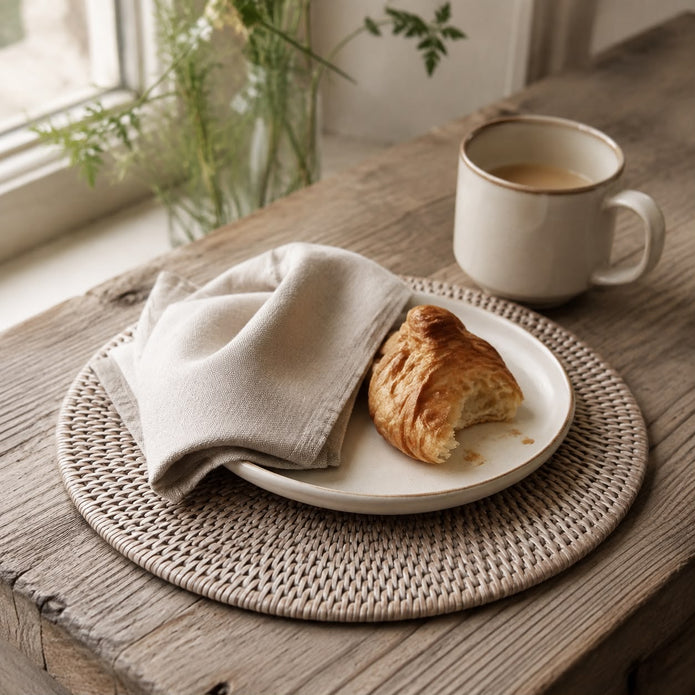 Wickham Rattan Round Placemats - Set of Two