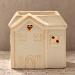 Small Cream Ceramic House Wax Melt Burner