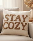 Stay Cozy Beige Cushion Cover