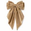 Beige Velvet Bow