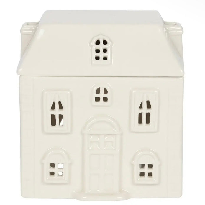 White Ceramic House Wax Melt Oil Burner