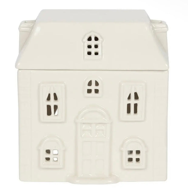 White Ceramic House Wax Melt Oil Burner