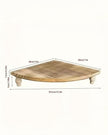 Rustic wooden corner bench from Starlight Express, ideal for home decor, featuring natural wood finish and sturdy construction.