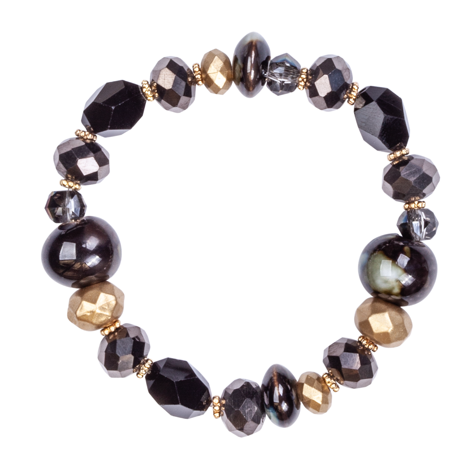 Venus Semi-Precious Stone Crystal Elasticated Bracelet