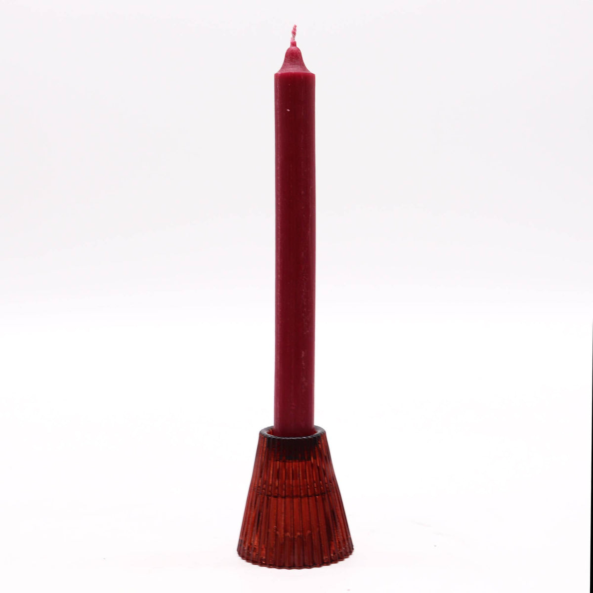 Burgundy Dinner Candle And Tealight Holder